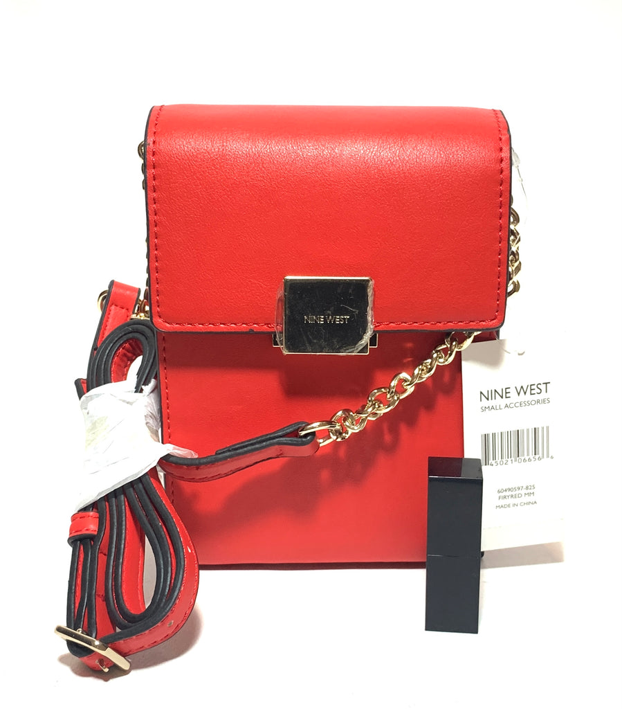 Nine West Red Rectangular Cross Body Bag | Brand New |