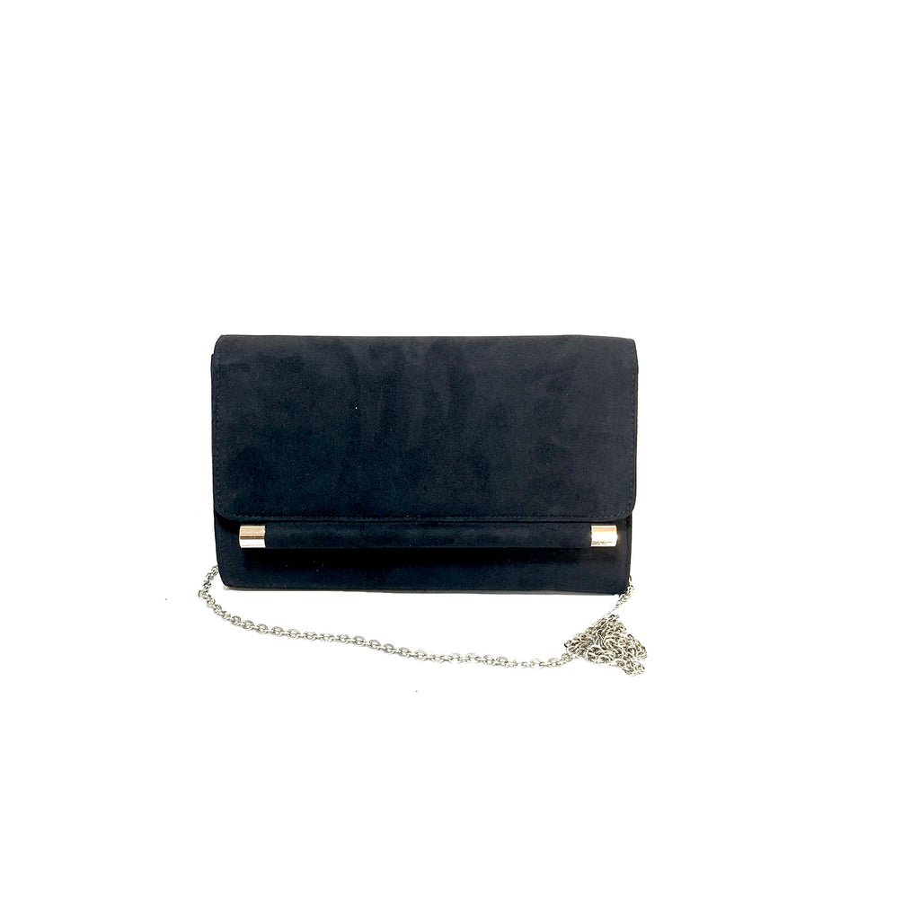 NEXT Black Suede Clutch | Brand New |