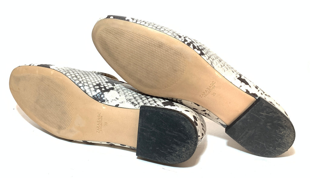 ZARA Snakeskin Print Loafers | Gently Used |