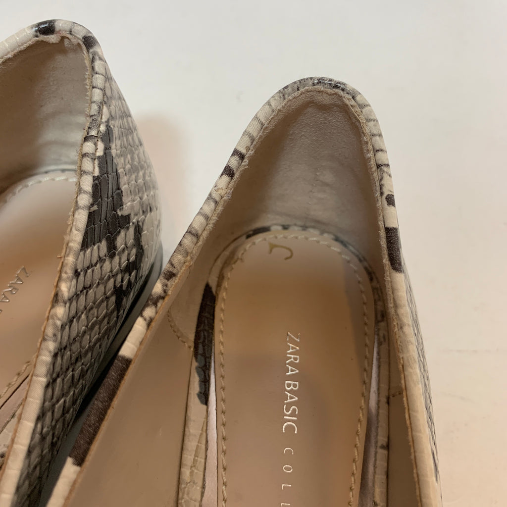 ZARA Snakeskin Print Loafers | Gently Used |