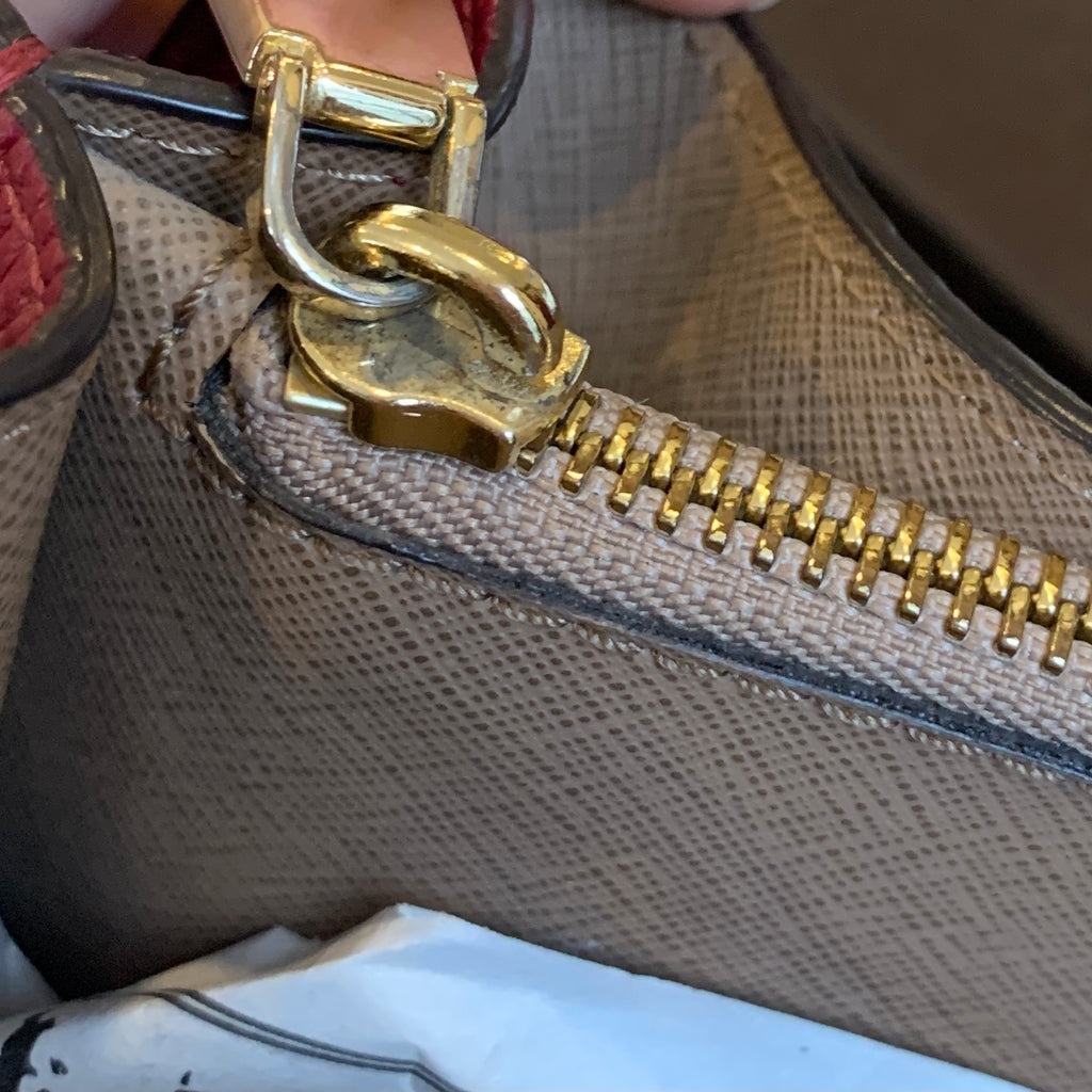 Michael Kors Red Pebbled Leather Mercer Satchel | Gently Used |