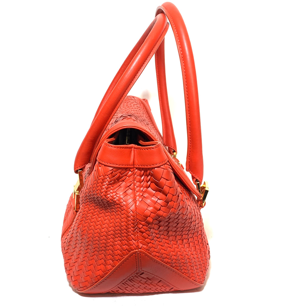 L.K. Bennett Red Quilted Leather Tote | Gently Used |