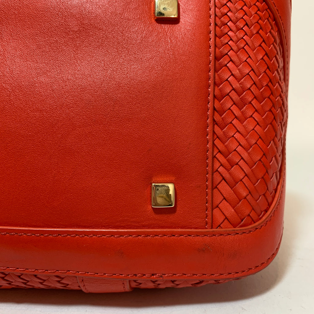 L.K. Bennett Red Quilted Leather Tote | Gently Used |