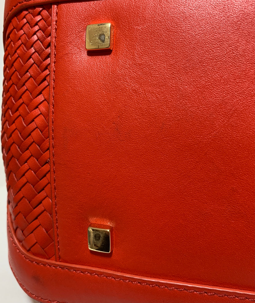 L.K. Bennett Red Quilted Leather Tote | Gently Used |