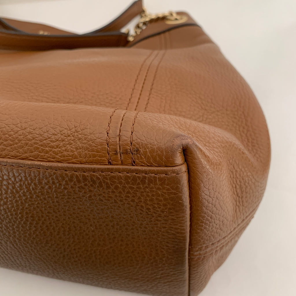Michael Kors Tan Leather & Gold Chain Shoulder Bag | Pre Loved |