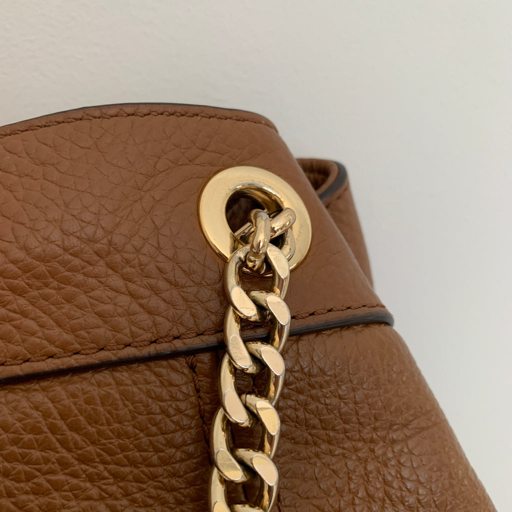 Michael Kors Tan Leather & Gold Chain Shoulder Bag | Pre Loved |