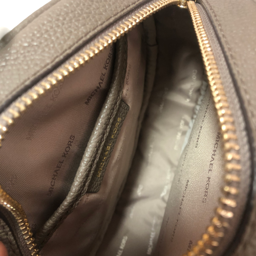 Michael Kors Taupe 'Canteen' Round Crossbody Bag | Gently Used |