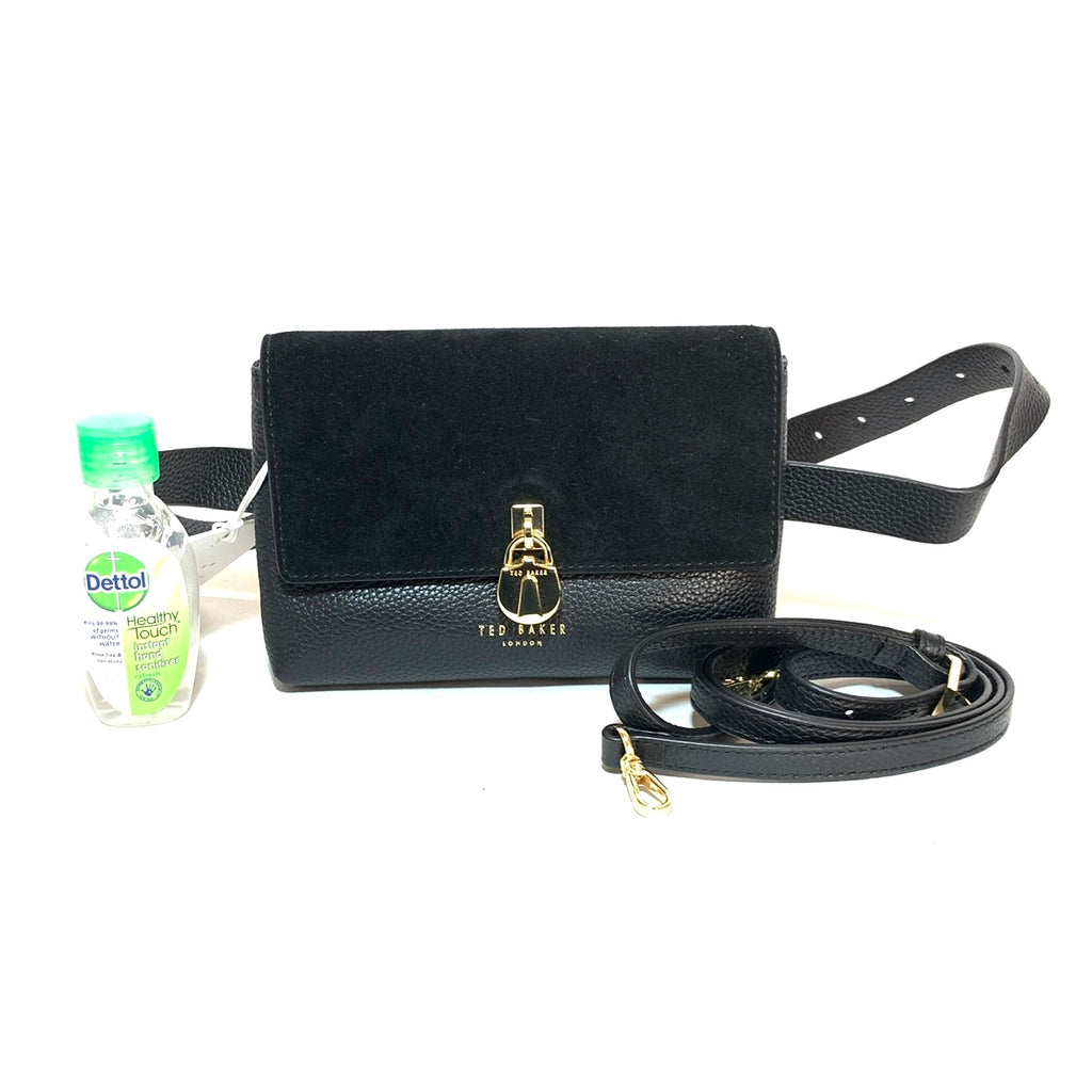 Ted Baker Black 'Marleea' Padlock Belt Bag | Brand New |