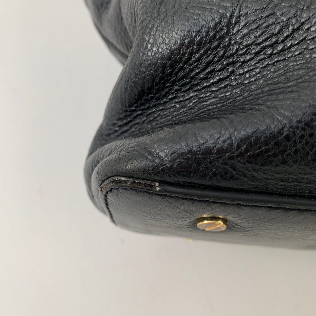 Tory Burch Black Leather 'Bombe' Tote | Pre Loved |