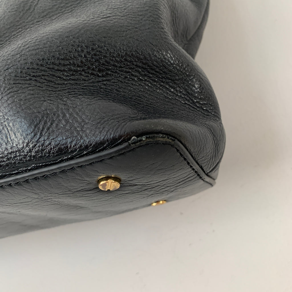 Tory Burch Black Leather 'Bombe' Tote | Pre Loved |