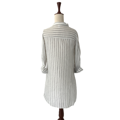 H&M Grey & White Striped Shirt | Brand New |