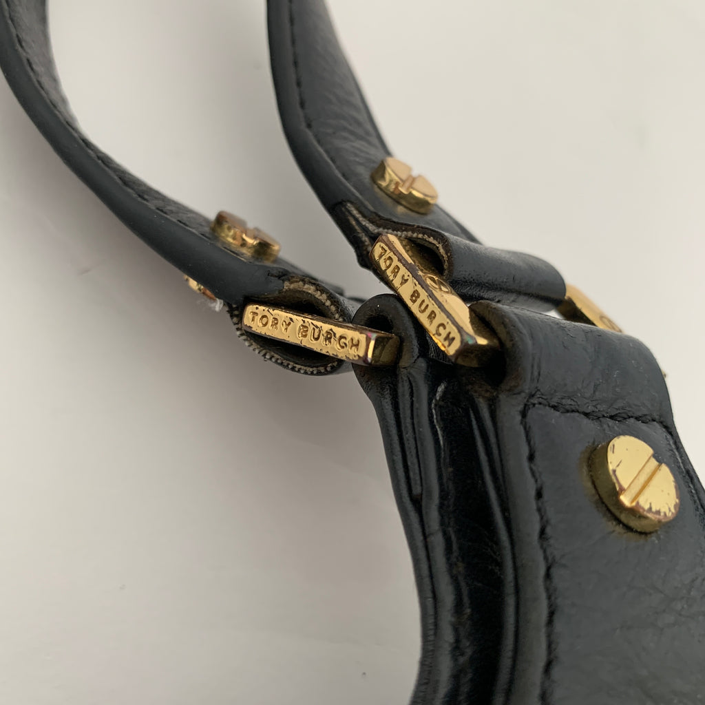 Tory Burch Black Leather 'Bombe' Tote | Pre Loved |