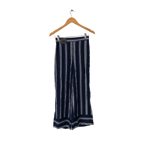 New Look Blue & White Striped Cropped Pants | Brand New |