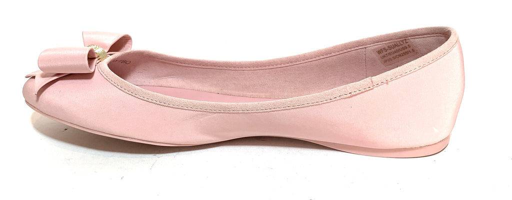 Ted Baker Light Pink Bow Canvas Ballet Flats | Gently Used |
