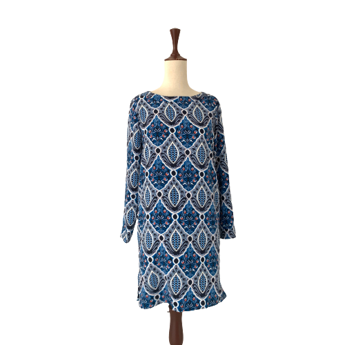 LOFT Blue Printed Tunic Dress | Brand New |
