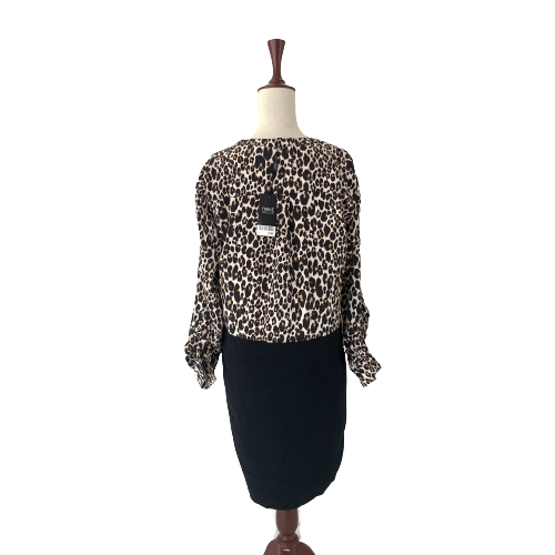 NEXT Black & Animal Print Dress | Brand New |