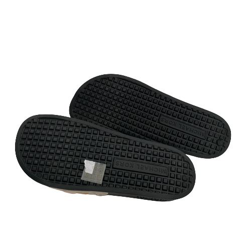 Michael Kors Black & Pink Monogram Slides | Like New |