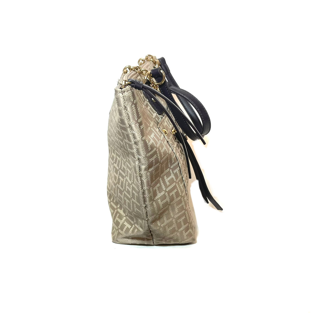 Tommy Hilfiger Beige Monogram Tote | Gently Used |