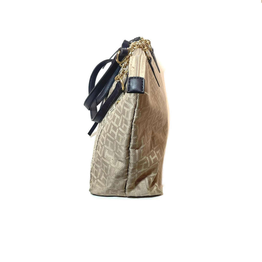 Tommy Hilfiger Beige Monogram Tote | Gently Used |