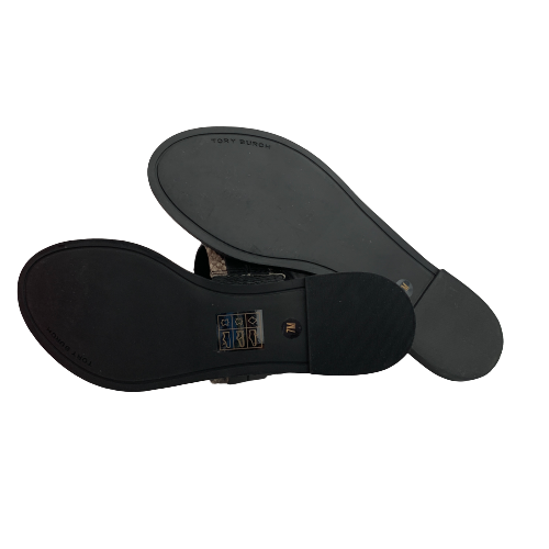 Tory Burch Snakeskin Leather 'Leigh' Thong Sandals | Brand New |