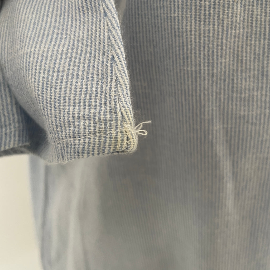 ZARA Blue & White Embroidered Peasant Top | Pre Loved |