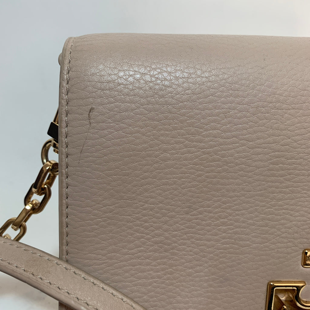Tory Burch 'Britton' Beige Leather Cross Body Bag | Pre Loved |