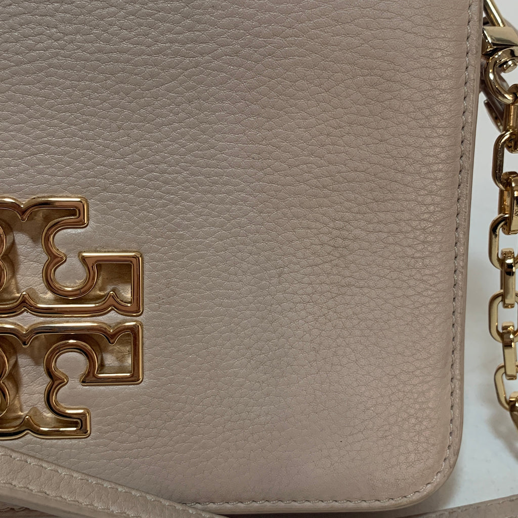Tory Burch 'Britton' Beige Leather Cross Body Bag | Pre Loved |