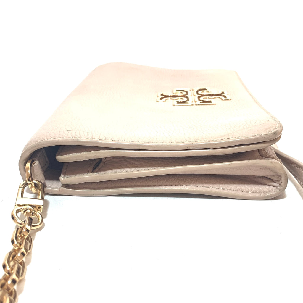 Tory Burch 'Britton' Beige Leather Cross Body Bag | Pre Loved |