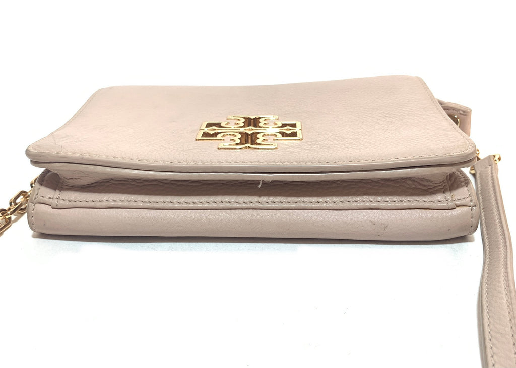 Tory Burch 'Britton' Beige Leather Cross Body Bag | Pre Loved |
