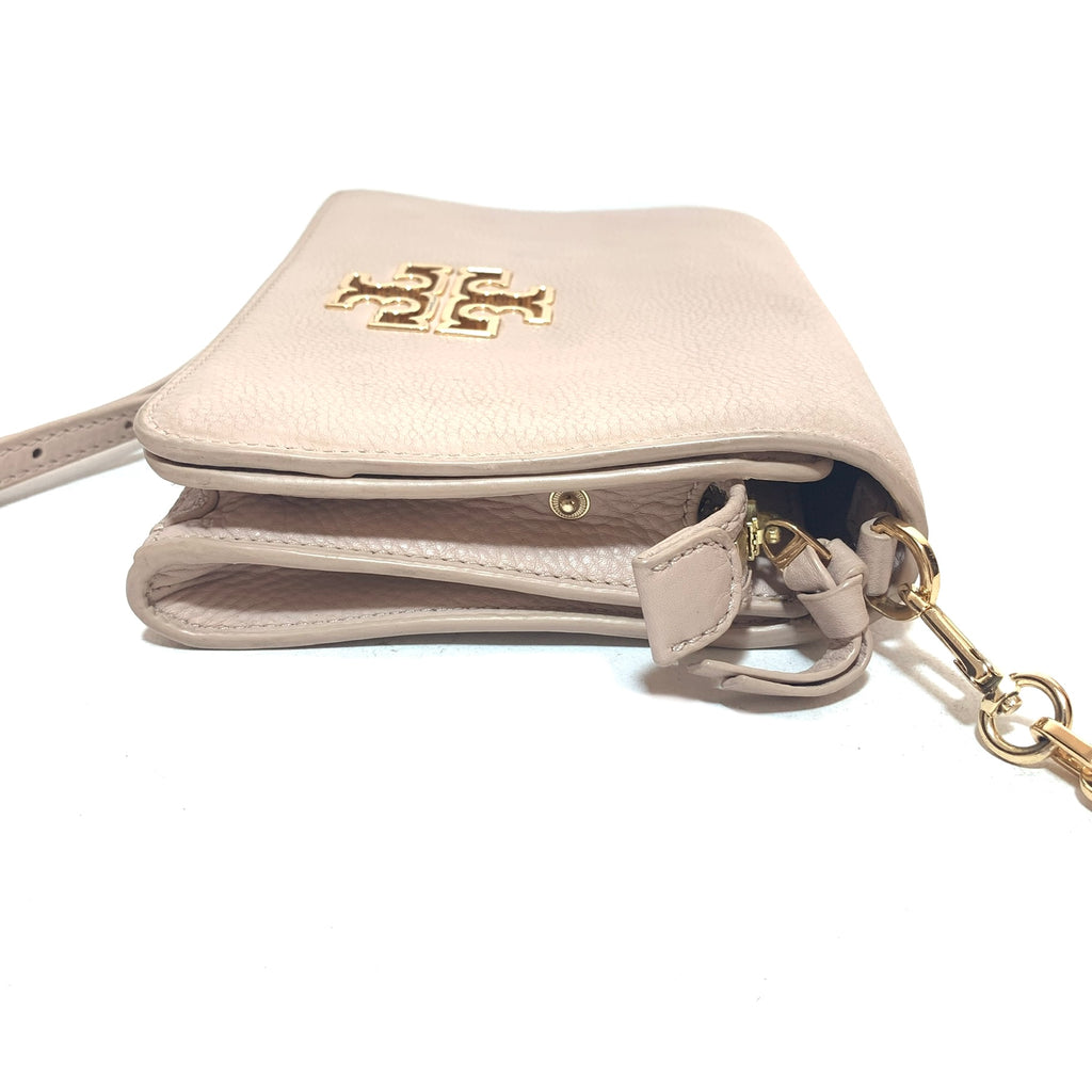 Tory Burch 'Britton' Beige Leather Cross Body Bag | Pre Loved |