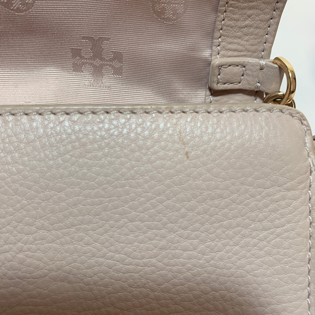 Tory Burch 'Britton' Beige Leather Cross Body Bag | Pre Loved |