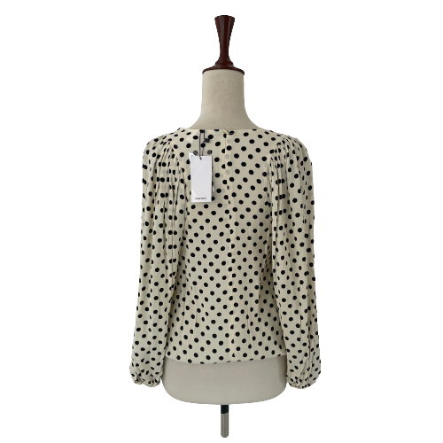 Mango Polka Dot Puff Sleeves Blouse | Brand New |