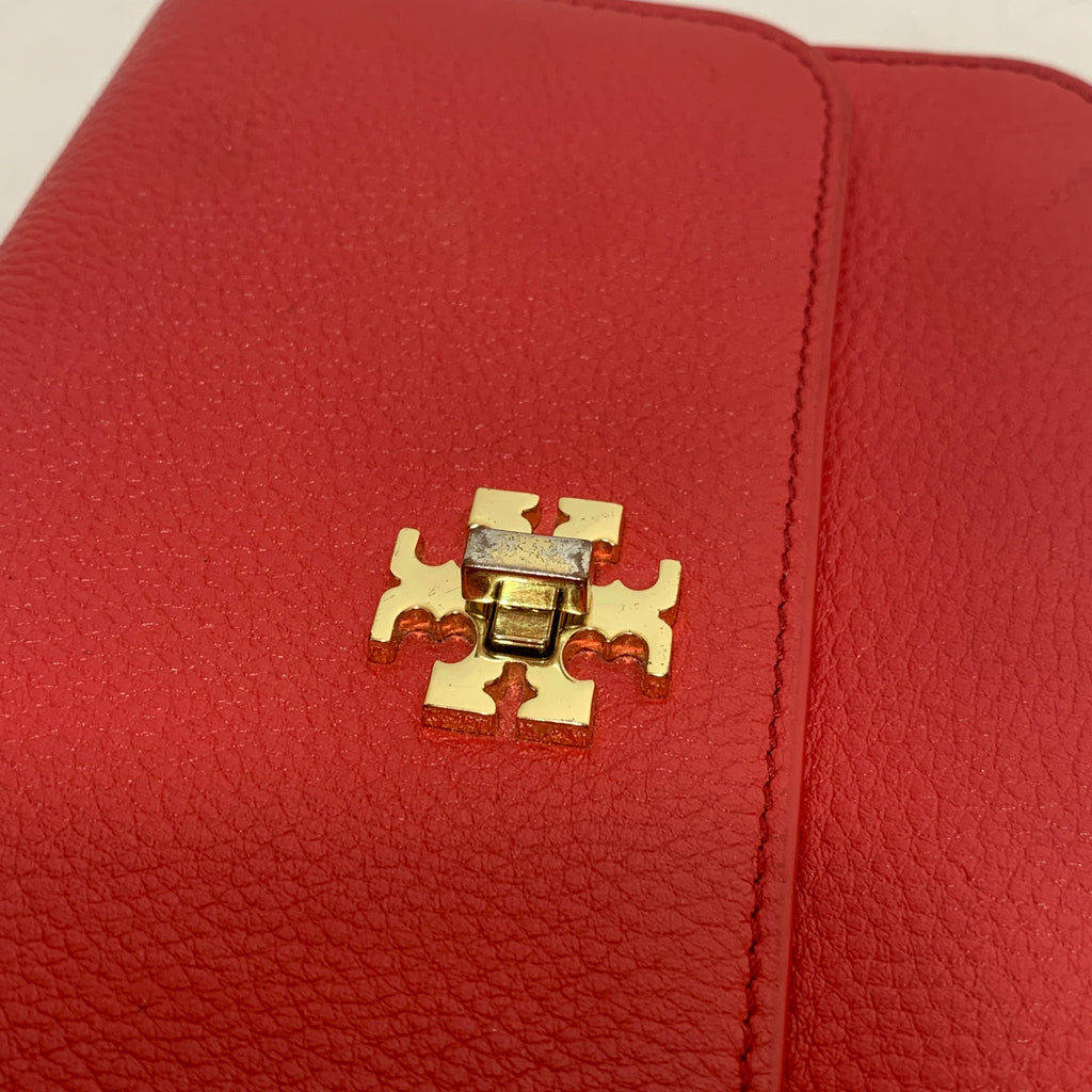 Tory Burch Watermelon Pink 'Kira' Leather Cross Body Bag | Pre Loved |