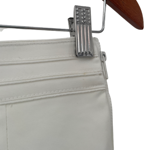 Mango White Slim-Fit Elastic-Waist Pants | Pre Loved |