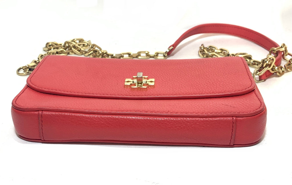 Tory Burch Watermelon Pink 'Kira' Leather Cross Body Bag | Pre Loved |