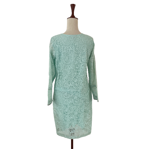 Threadz Mint Green with Silver Embroidery Kameez | Pre Loved |