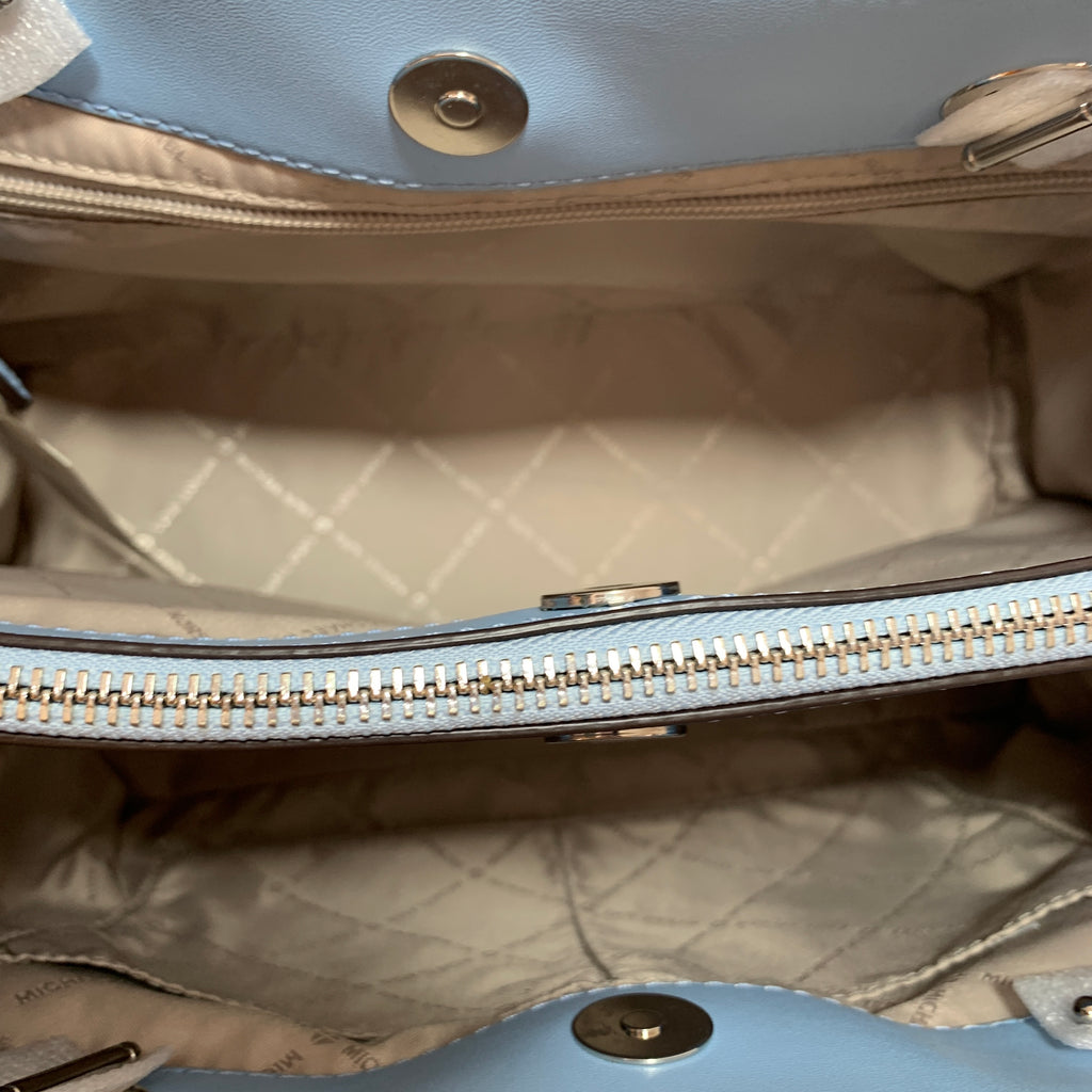 Michael Kors 'Teagan' Sky Leather Shoulder Bag | Brand New |