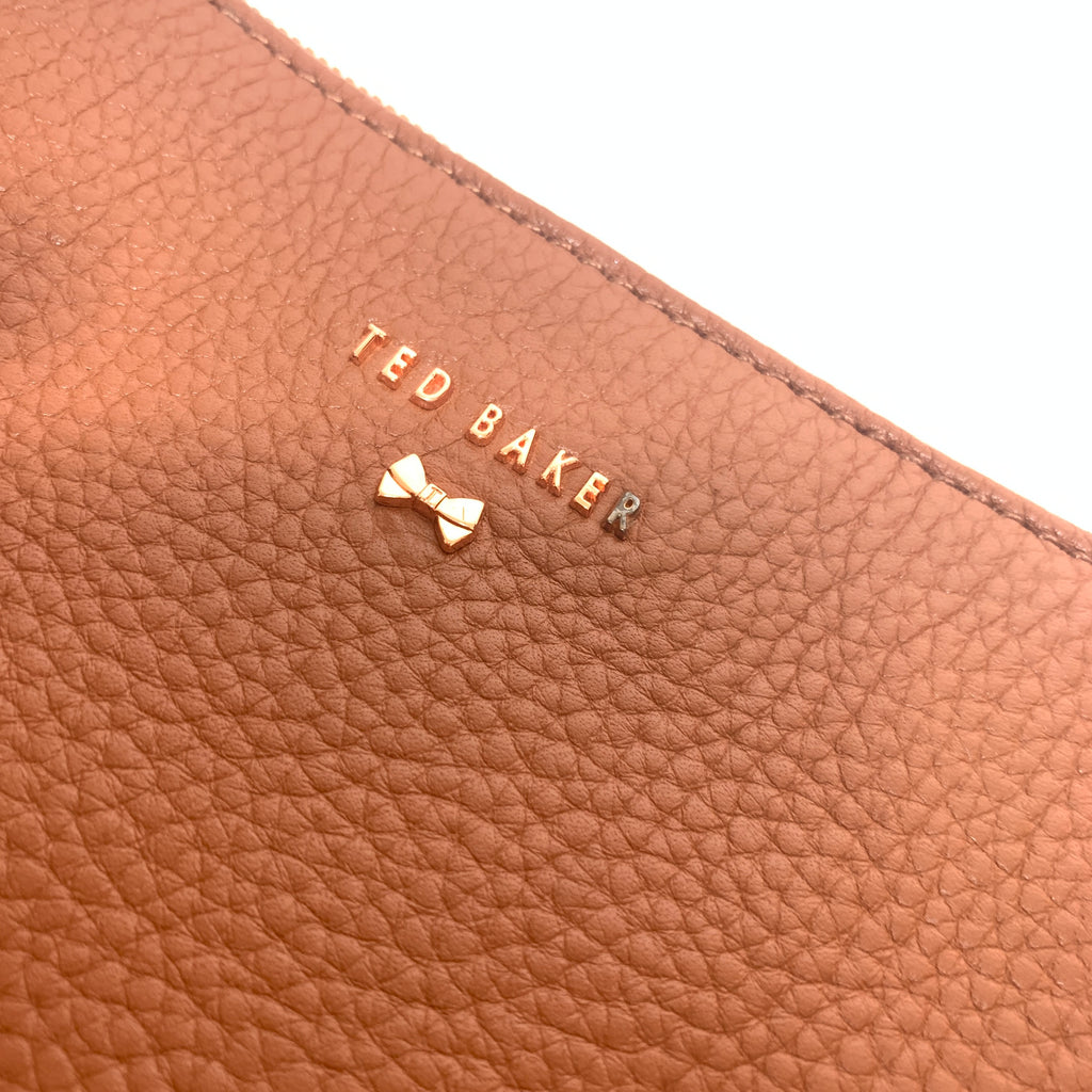 Ted Baker Tan Pebbled Leather Saddle Cross Body Bag | Pre Loved |
