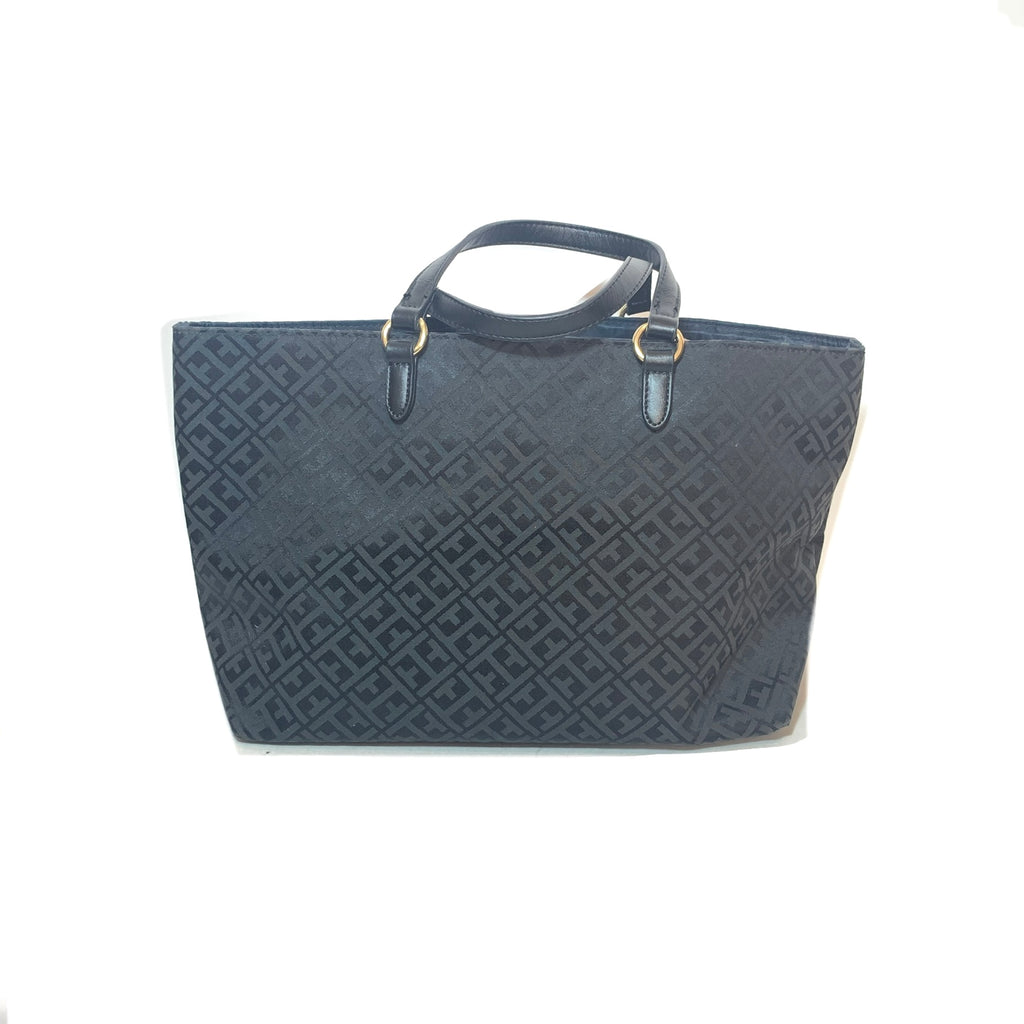 Tommy Hilfiger Black Monogram Tote Bag | Pre Loved |