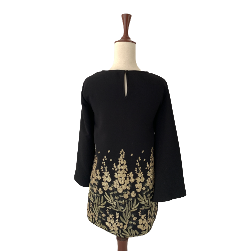 ZARA Black with Gold Sequins Long Tunic | Brand New |
