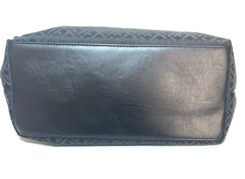 Tommy Hilfiger Black Monogram Tote Bag | Pre Loved |