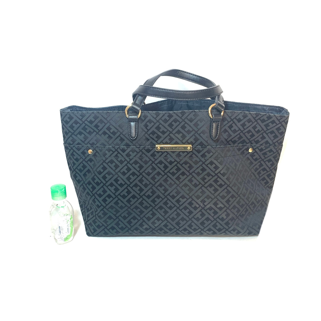 Tommy Hilfiger Black Monogram Tote Bag | Pre Loved |