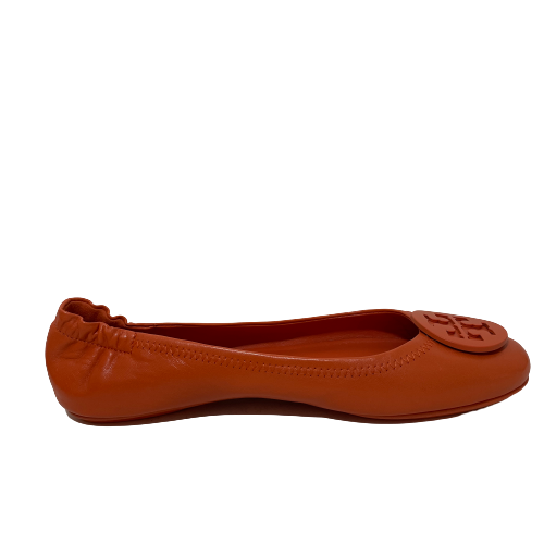 Tory Burch Orange Leather Reva Ballet Flats | Like New |