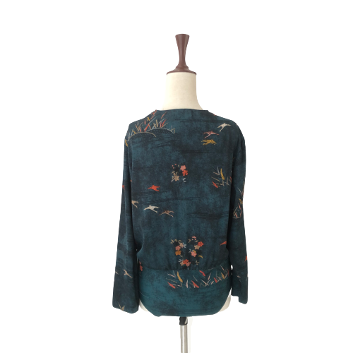 ZARA Green Printed Floral Bodysuit | Gently Used |