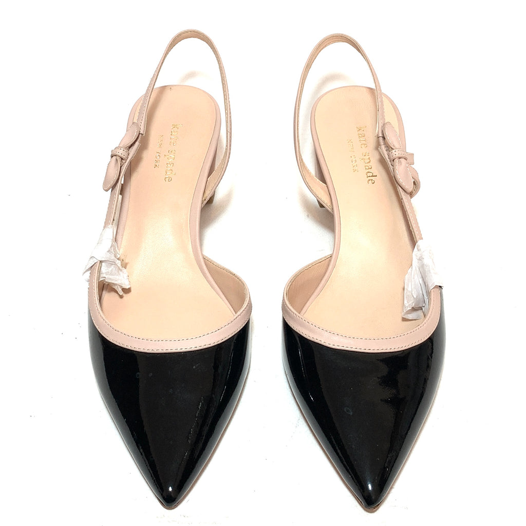 Kate Spade 'Midge' Black & Nude Leather Pumps | Like New |