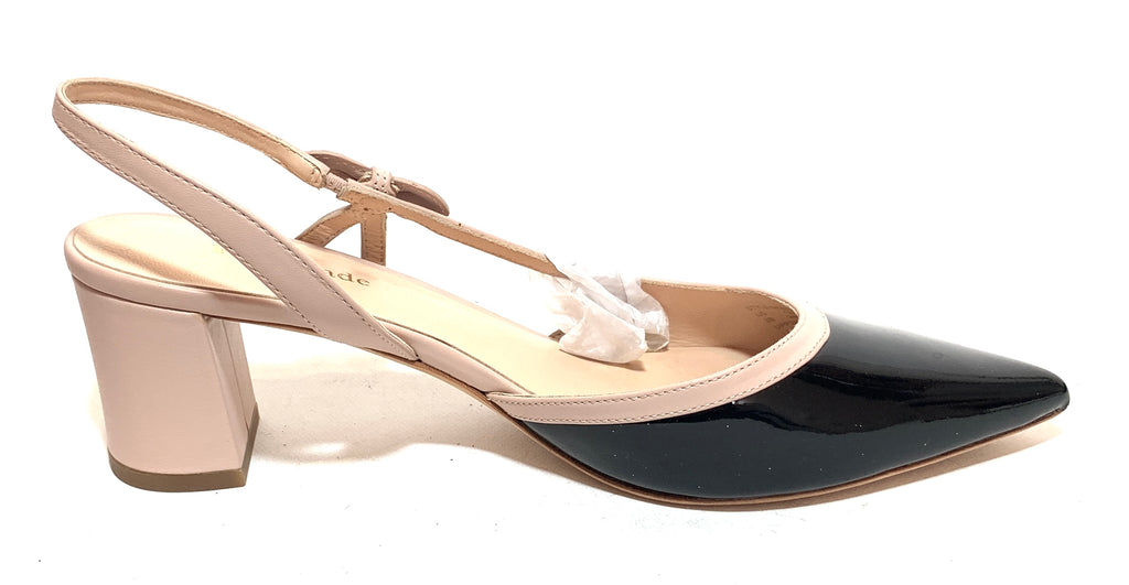 Kate Spade 'Midge' Black & Nude Leather Pumps | Like New |