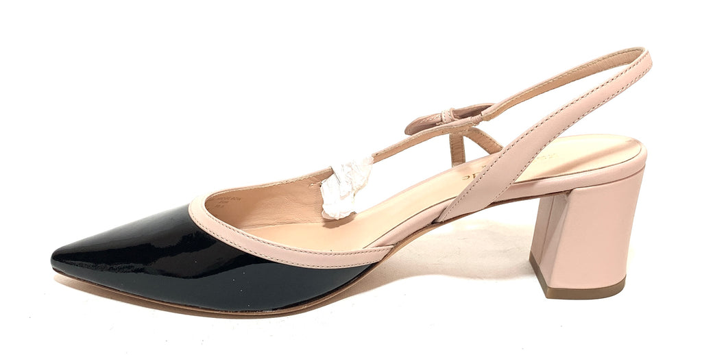Kate Spade 'Midge' Black & Nude Leather Pumps | Like New |