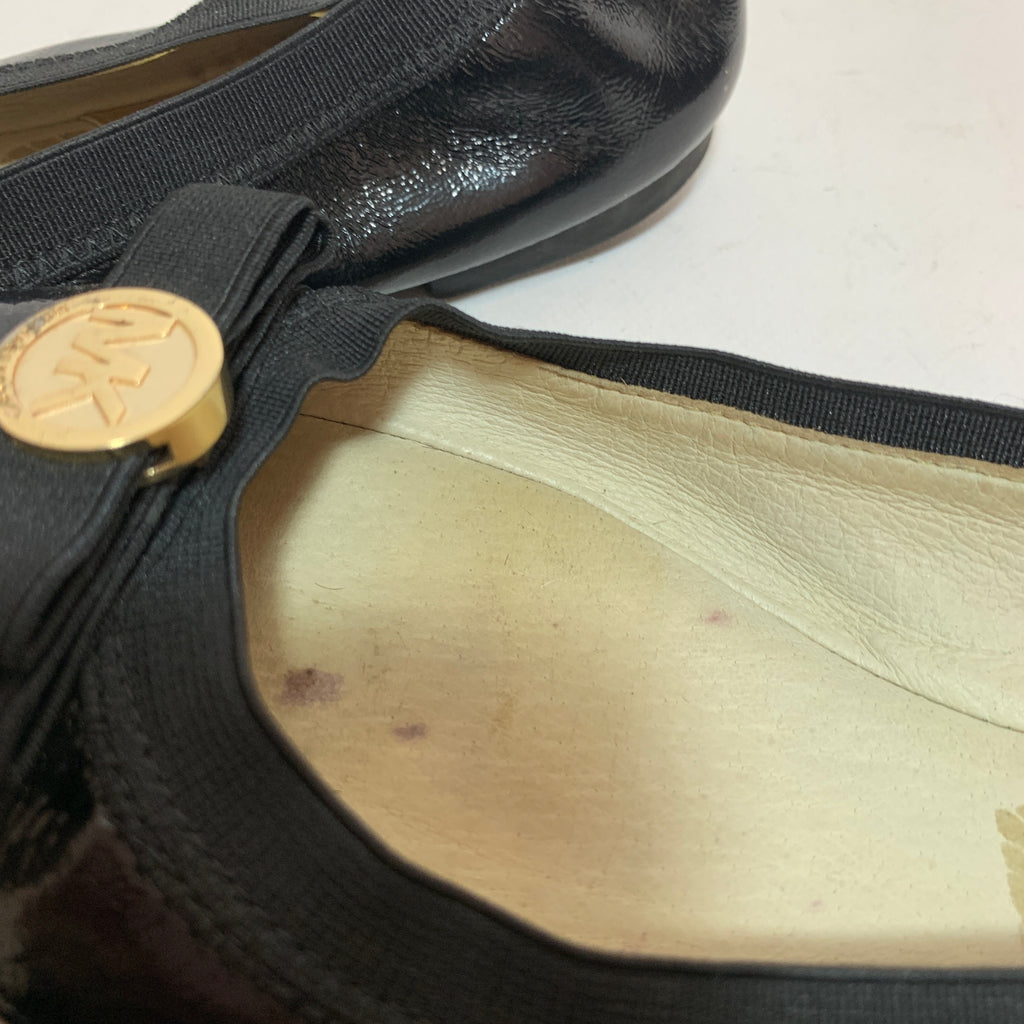 Michael Kors Black Patent Leather Ballet Flats | Pre Loved |