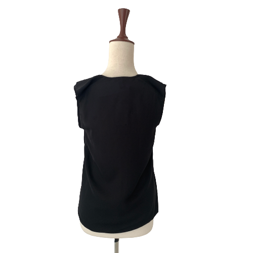 H&M Black Sleeveless Frill Top | Brand New |