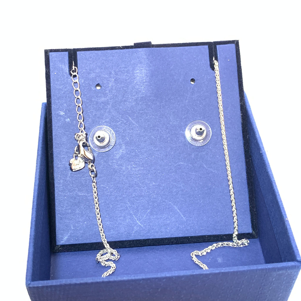 Swarovski Red Crystal Earrings & Necklace Set | Like New |